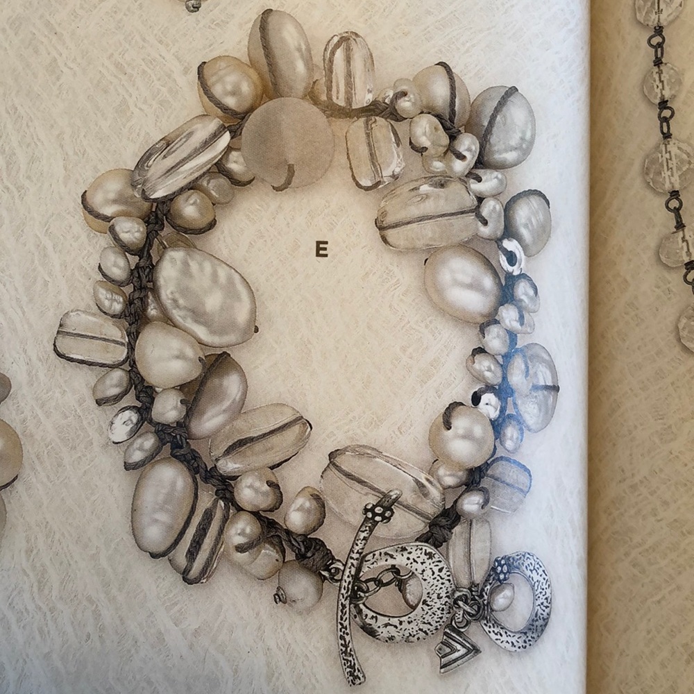 Silpada B2180 pearls and SS bracelet